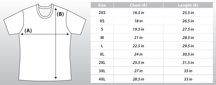 Male Size Chart